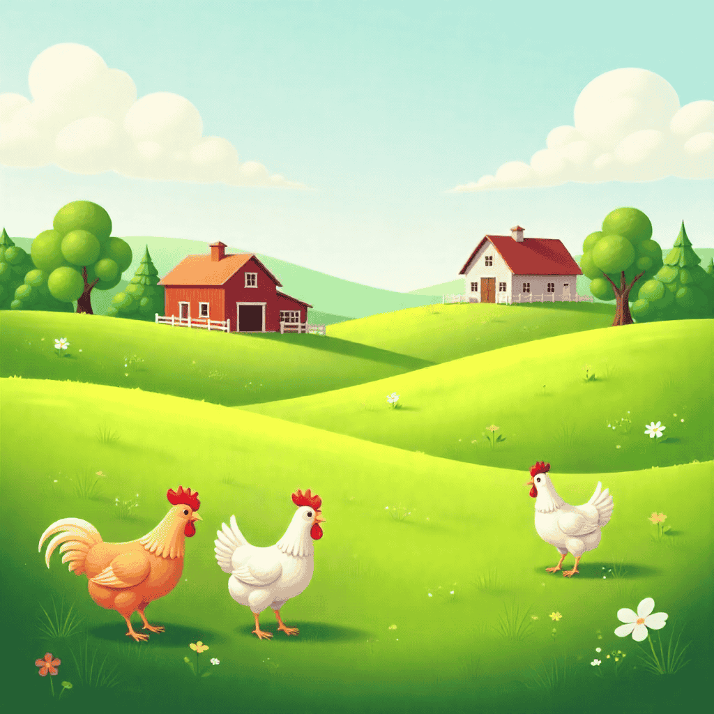 An ancient Indian painting or sculpture depicting chickens in cultural rituals or legends